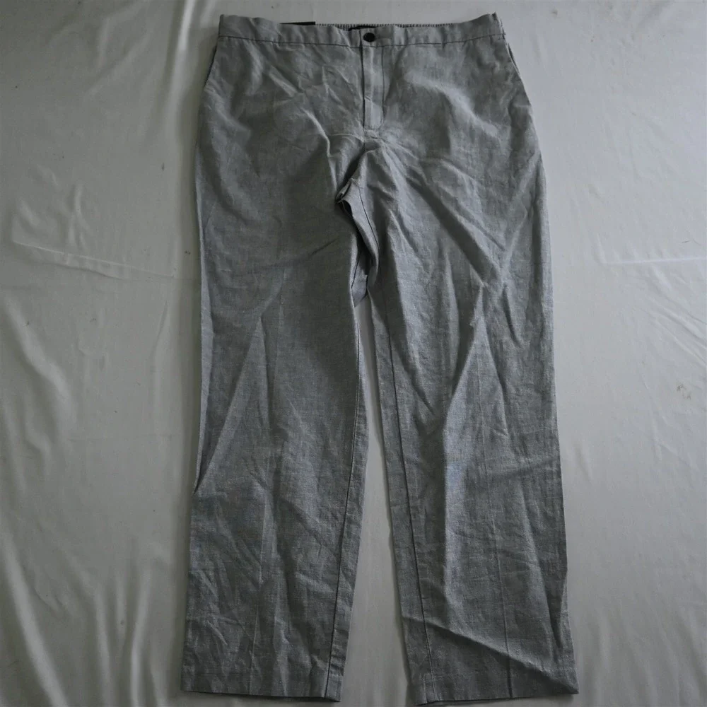 NEW Banana Republic‎ 36S Gray Slim Fit Linen 599895 Drawstring Beach Mens Pants